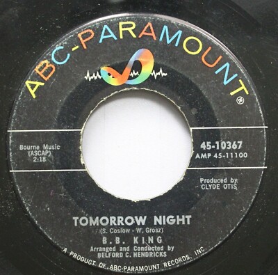 Blues 45 B.B. King - Tomorrow Night / Mother'S Love On Abc-Paramount