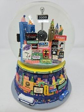 Vintage New York City New Year's Musical Snowglobe Broadway Times Square 2000
