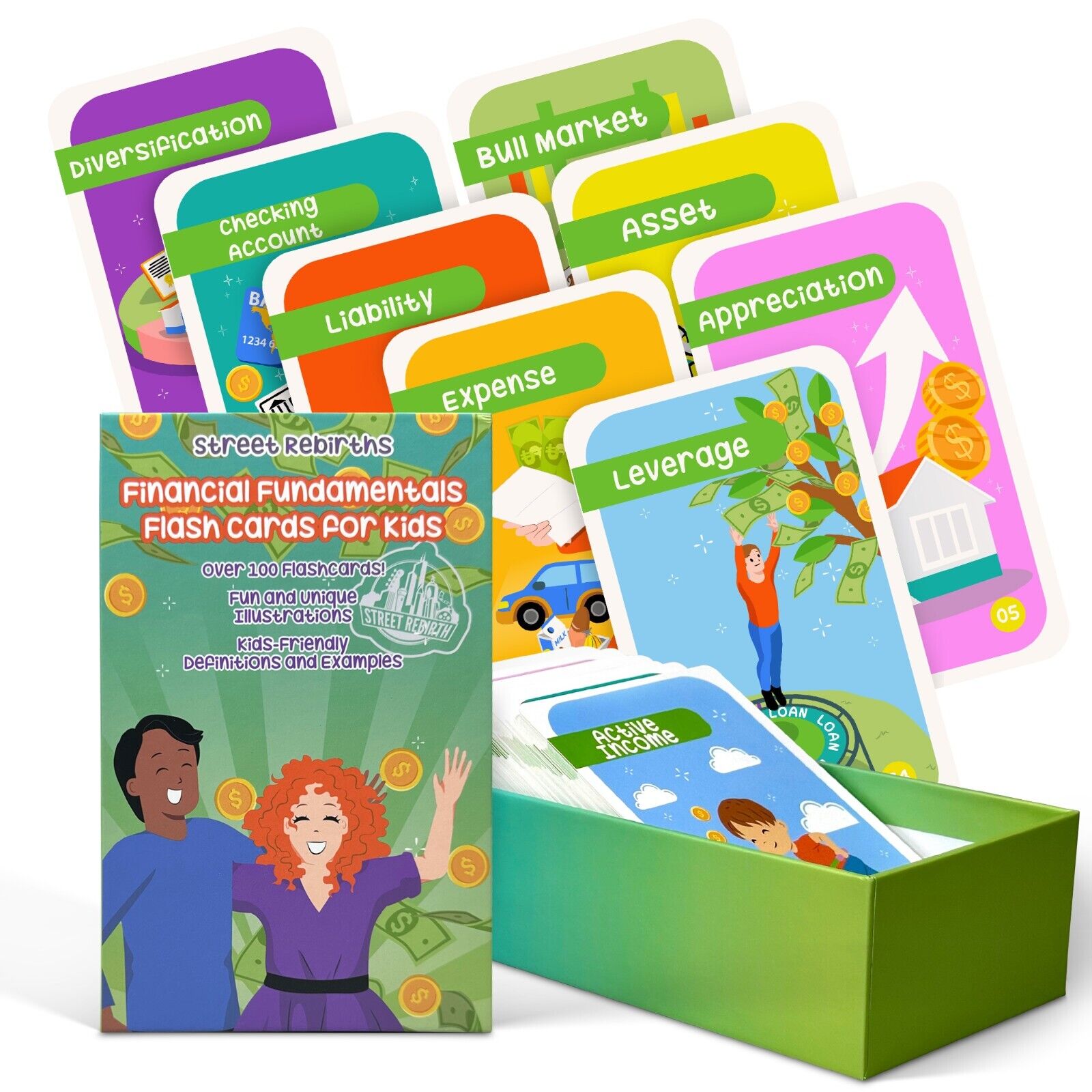 110 Financial Literacy Flash Cards for Kids & All Ages - Money Management