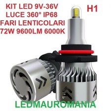 Set LED H1 Lenticulaire 76W 12V Phares 360° Spécifique Slim Canbus Auto Haute