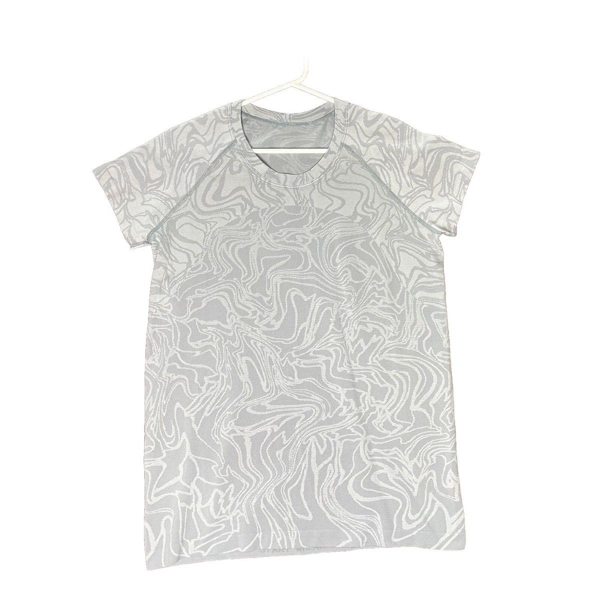 lululemon Swiftly 半袖　グレー Lululemon Gray Swirl Print Swiftly Tech Short-Sleeve Shirt 2.0 Hip