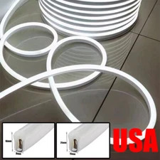 USA 110V Waterproof LED Neon Rope Light Strip Building Home Indoor Outdoor Decor