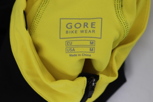 Gore Bike Wear Cycling Jersey Men's M Black Yellow Full Zip Windstopper pockets - Picture 7 of 14