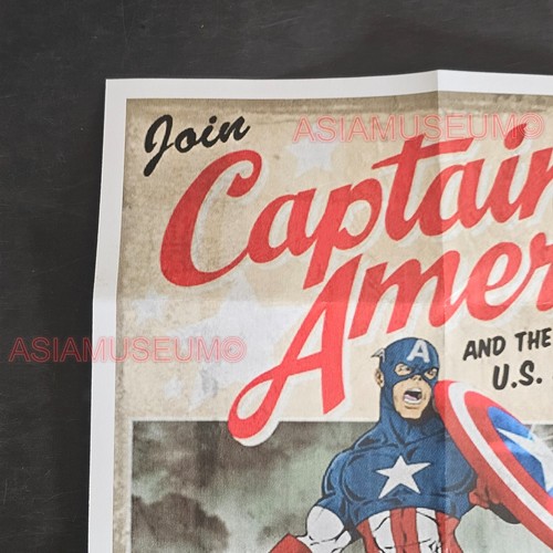 1944 WW2 USA CAPTAIN AMERICA FIGHT FOR FREEDOM COMIC ARMY PROPAGANDA POSTER J33 - Picture 8 of 9