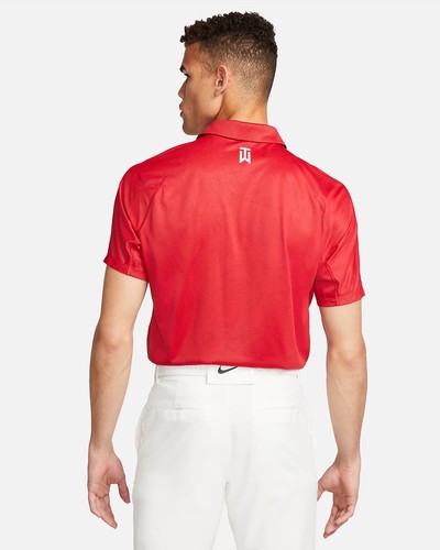 NWT Nike TW Tiger Woods Men's Dri-FIT ADV Golf Polo Red 2XL XXL DX6092 687 RARE - Picture 9 of 10
