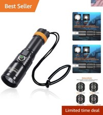 Scuba Dive Light, 1300 Lumens, 8 Degrees Narrow Beam Angle, Titanium Alloy Si...