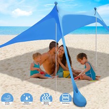 Beach Tents Portable Sun Shade Canopy UPF 50 Outdoor Sun Shelter with Sandbag