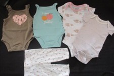 Newborn Girl Lot of 5 Carter, Wonder Nation an Gerber