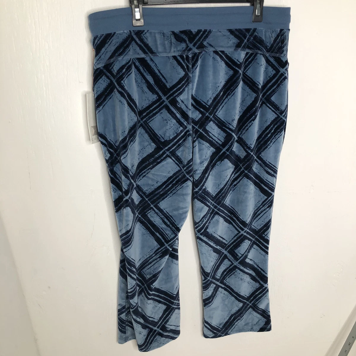 Lularoe Cozy Jax NWT XL velour Blue graphic Crystal Comfy Pajama