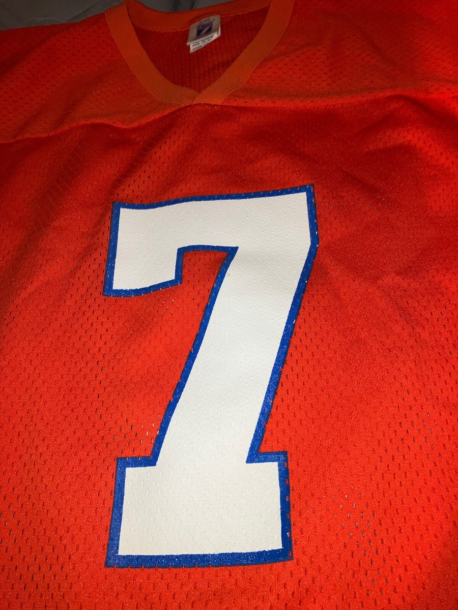 Vintage 70s-80s LOGO 7 Orange Football Jersey Denver Broncos #7