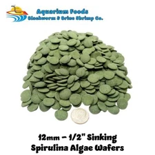 12mm-1/2" Small Spirulina Algae Sinking Wafers, Tropical Fish