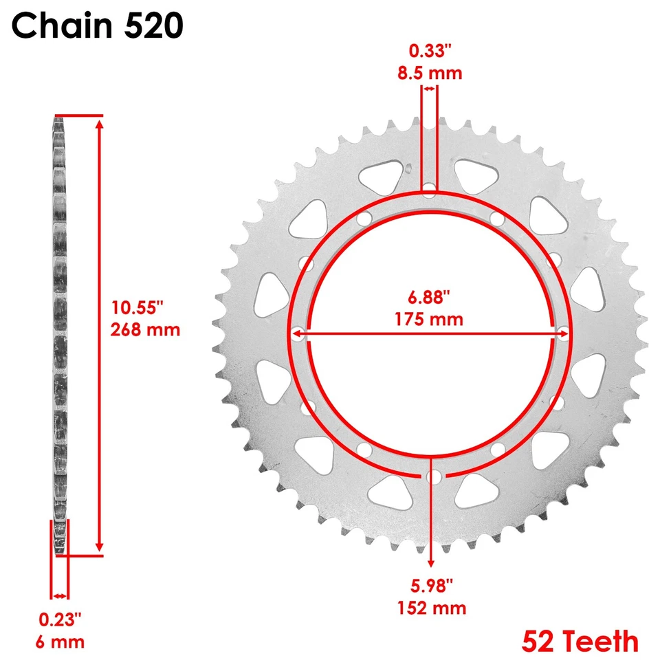 Kit de cadena de transmisión y piñones de junta tórica azul para Yamaha TTR250 TT-R250 1999-2006 Foto 4 de 4