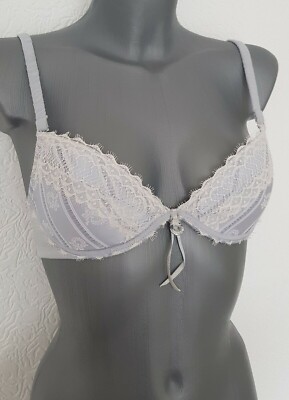 Valery Prestige Damen Bügel BH Seide Spitze Platino Gr: 80B