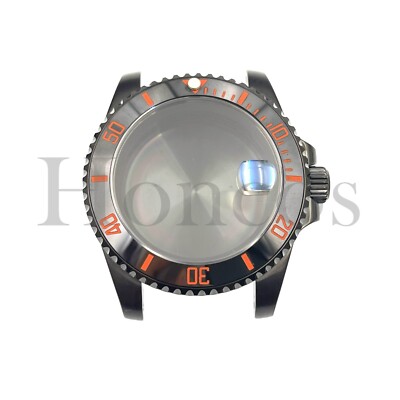 MODS Replacement Watch Black Orange Case SUB Style Fits for Most NH35 36 ETA2836
