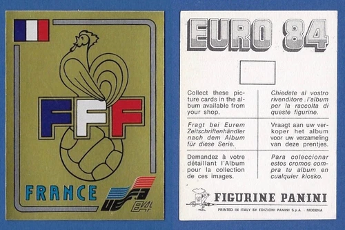 SCUDETTO CALCIATORI PANINI EURO 84 - NUOVA/NEW - N.36 FRANCE