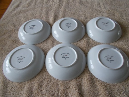 Fine China of Japan Platinum Wheat 5½" Bowls Set of 6 - Picture 5 of 5