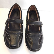 Naturalizer Womens Black Leather Stitched Mary Jane Comfy Cushioned Shoes Size 9