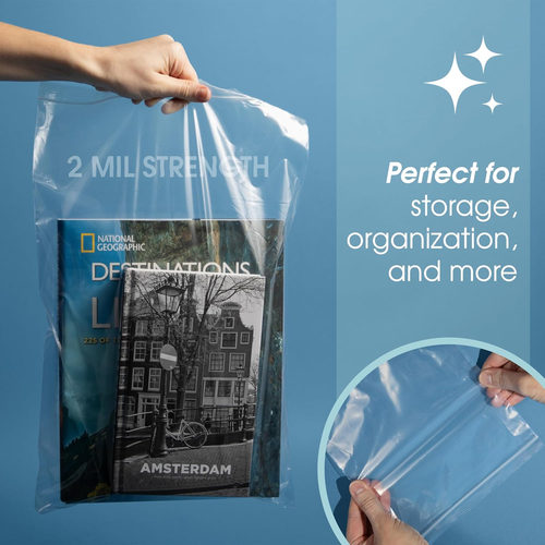 - 10” X 12” (200 Count) 2 Mil Clear Reclosable Zip Plastic Poly Bags with Reseal - Picture 5 of 6