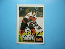 1987/88 O-PEE-CHEE NHL HOCKEY CARD #85 BRAD MCCRIMMON EX/NM AUTO AUTOGRAPH OPC