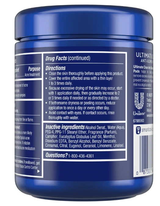 Almofadas faciais transparentes antimanchas Noxzema Ultimate 90 unidades - FRETE GRÁTIS - Imagem 2 de 4