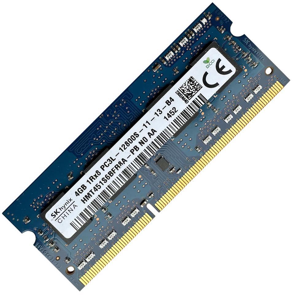 Laptop Memory RAM 4GB DDR3L 1600Mhz PC3L 12800 SODIMM Non-ECC 204 Pin 1.35V
