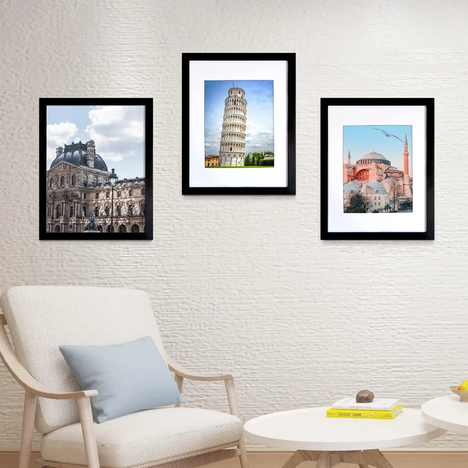 11X14 Picture Frame Set of 10, Display Pictures 8X10 with Mat or 11X14 Prints wi - Image 4 of 4