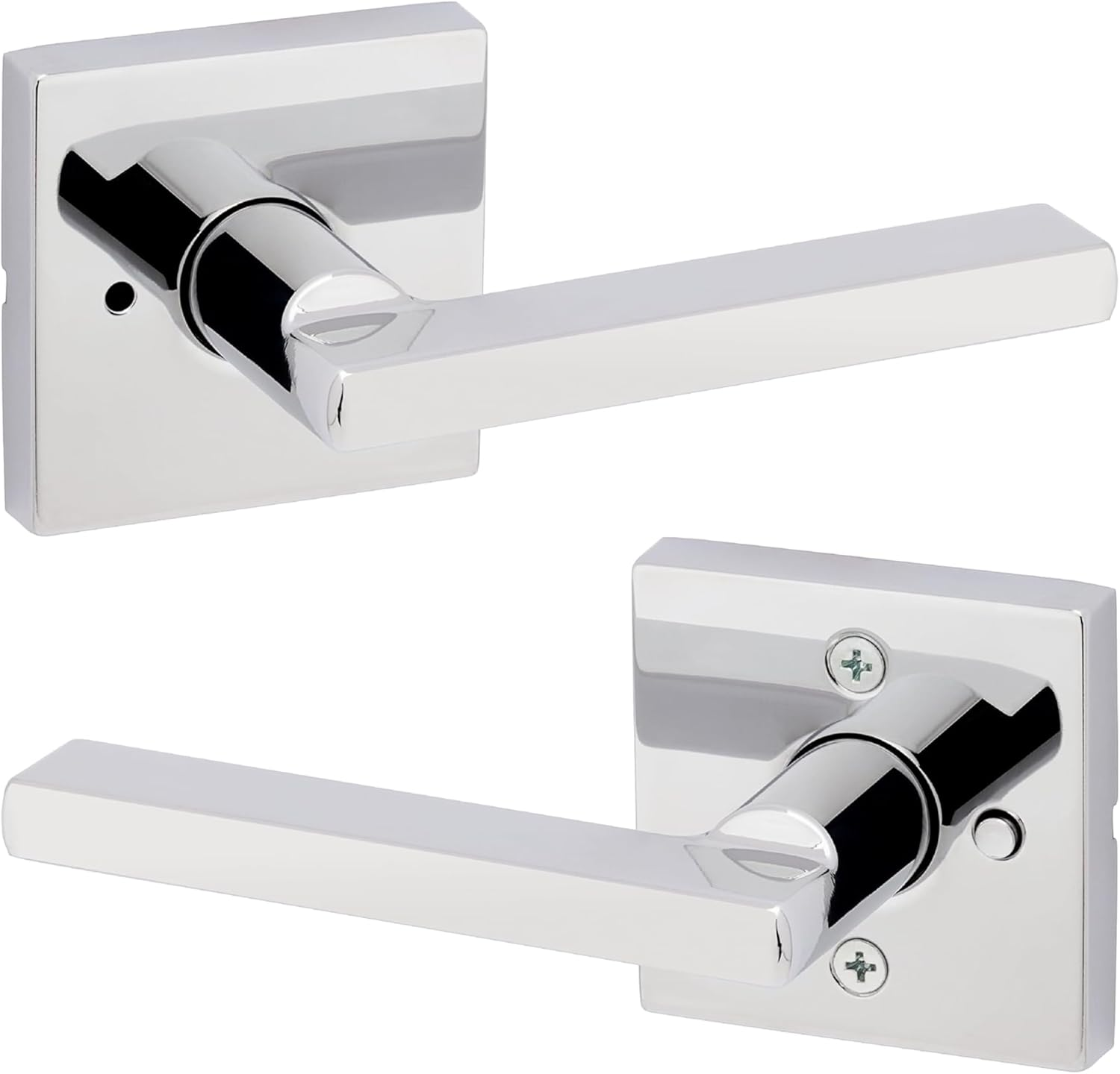 Halifax Interior Privacy Door Lever with Lock for Bathroom Bedroom-image