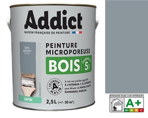 Peinture Bois Glycéro Addict – Teinte Brun Normand RAL 8011 – 2,5L – Micro-poreuse