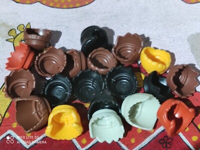 2 Corps Playmobil Rouges Lisses - Pour Figurines Vikings, Romains, Médiévales - Pièces D'occasion