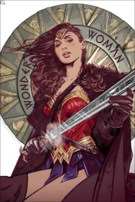 Wonder Woman Poster Art Screen Print by Mondo Artist Tula Lotay LE of 350 24x36
