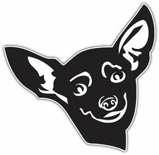 Chihuahua Dog Pet Friend Car Bumper Window Vinyl Sticker Decal 5"X4"