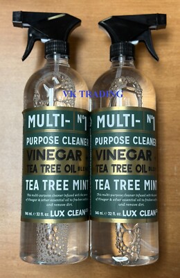 (2-Pk) LUX CLEAN ~ VINEGAR + TEA TREE Kitchen Odor Refresh CLEANER Tea Tree Mint
