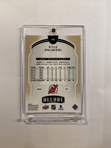 Kyle Palmieri /RW Devils 2020-21 UD Allure NHL Shield Refractor Parallel #48 - Picture 8 of 12