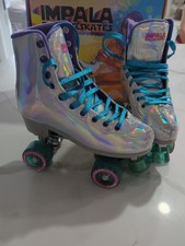 Impala Quad Roller Skates , Size 9 - Holographic USED Clean Ships Free SHED