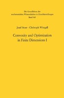 Convexity And Optimization In Finite Dimensions I Josef Stoer