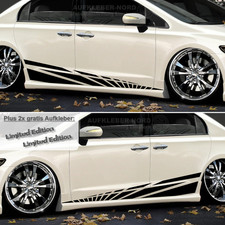 2x Streifen Seitenaufkleber 195cm Racing Dekor Autoaufkleber Fury Tuning JDM B15