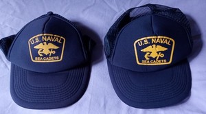 U.S. Naval Sea Cadets Caps🌊2 Hats Blue Truckers Hats 🌊Baseball Caps🌊 Vintage 