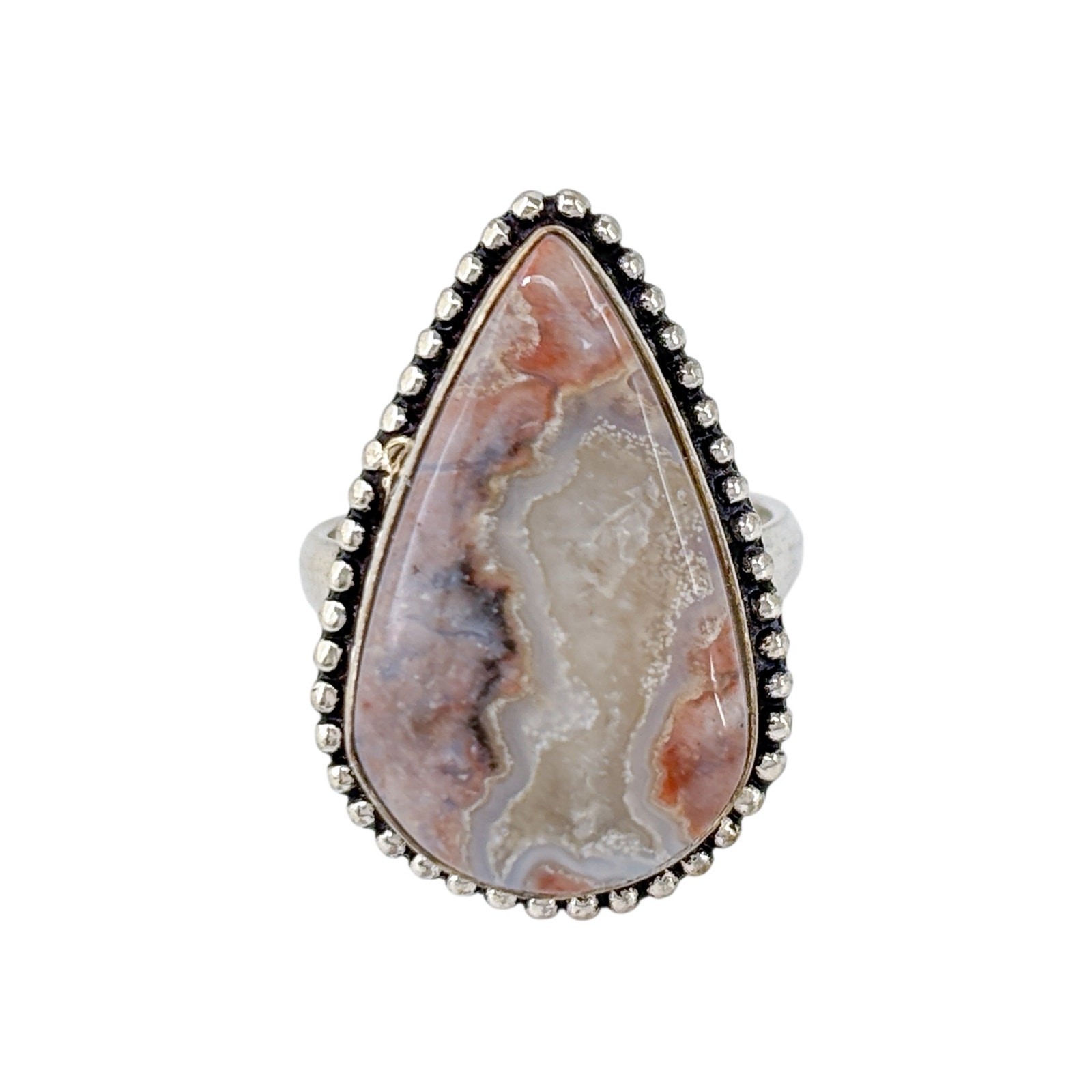Teardrop Agate Statement Ring | Sterling Silver 9… - image 2