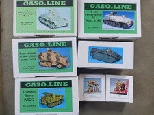 LOT OF 7 GASO.LINE 1/48 KITS, STARTED, PAINTE...