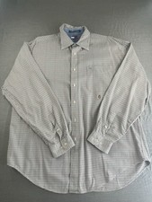 Vintage Tommy Hilfiger Mens XL Button Down Brown/Yellow Longsleeve Lion Crest