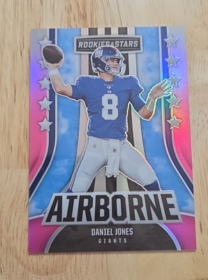 2023 Rookies & Stars DANIEL JONES Airborne Pink 8/75 JERSEY NUMBER #AI-24