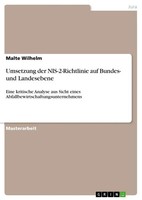 Malte Wilhelm | Umsetzung Der Nis-2-Richtlinie Auf Bundes- Und Landesebene