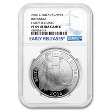 2016 Great Britain 1 oz Proof Silver Britannia PF-69 NGC (ER)