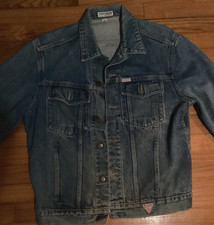 Vintage 1980s Guess By Georges Marciano Denim Jacket Size M Light Blue USA
