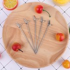 5 Stück Edelstahl Cocktail Greylag Form Fruchtgabeln Salat Picks Dessert