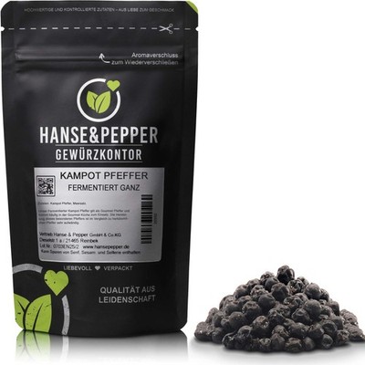100g Fermentierter Kampot Pfeffer ganz echter Black Pepper Pfefferkörner schwarz