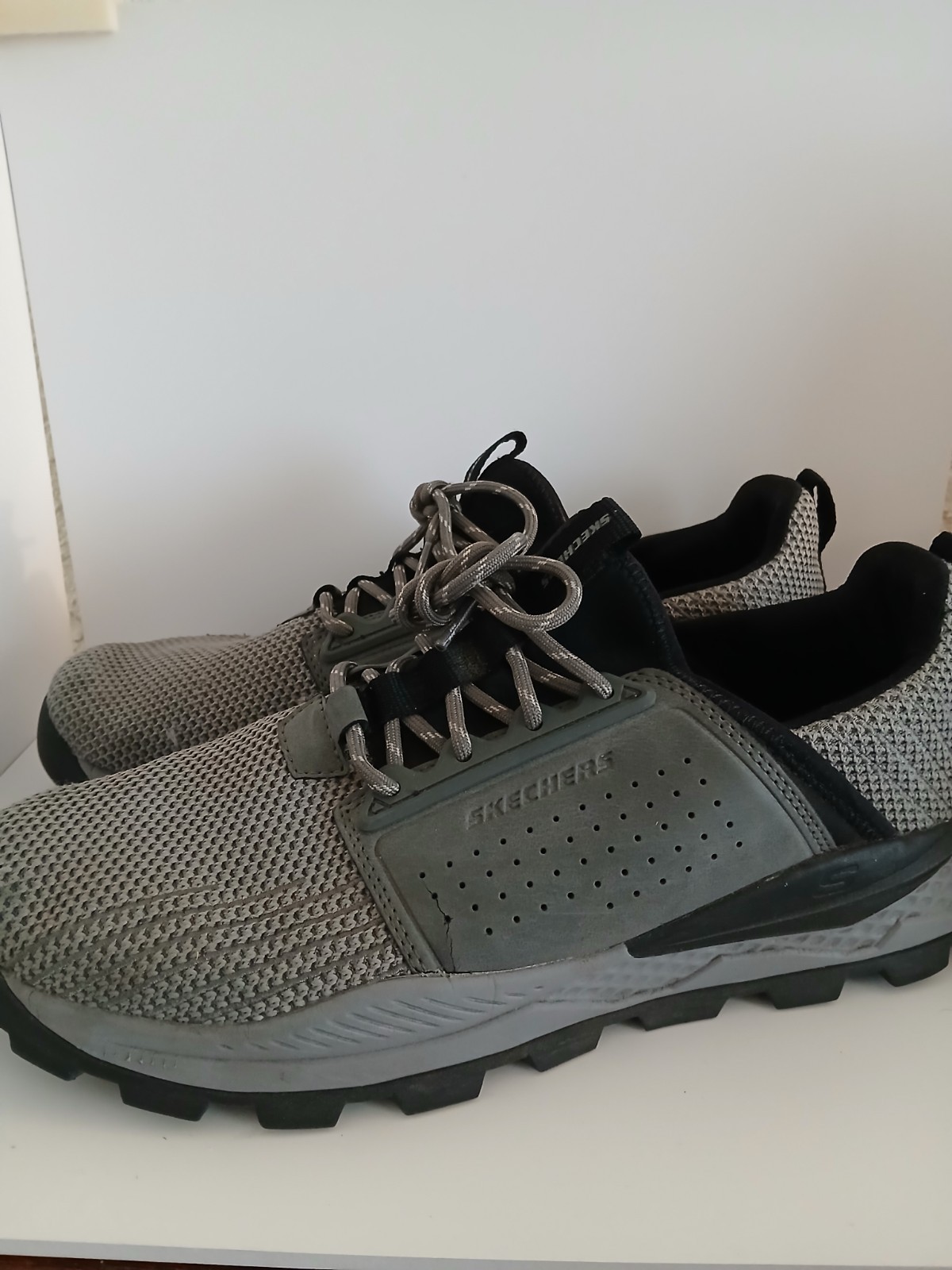 SAOLA Skechers Riglen Charlo Scarpe da Ginnastica Uomo 12 Grigio Maglia 204292