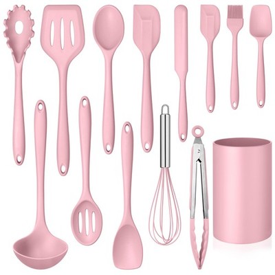 14 Pcs Kitchen Utensils Set, Silicone Cooking Utensils Spatula Set with Holde...