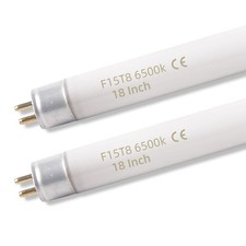 2 Pack 15W 18 Inch T8 6500K Fluorescent Linear Tube Bulb F15T8/WW G13 Base