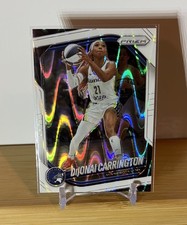 2025 Panini WNBA Prizm - DiJonai Carrington #9 - White Seismic Prizm